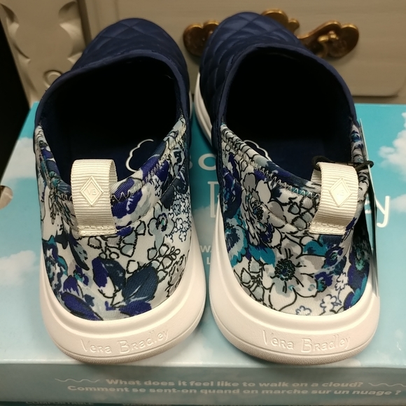 Vera Bradley VB Cloud Convertible Slip-On Shoe Women's 10 Navy Blue & Floral - Picture 16 of 16